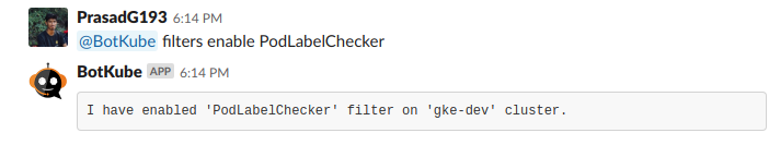 Enable filter